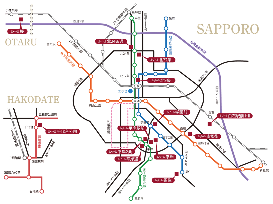 ルノールシリーズの地図